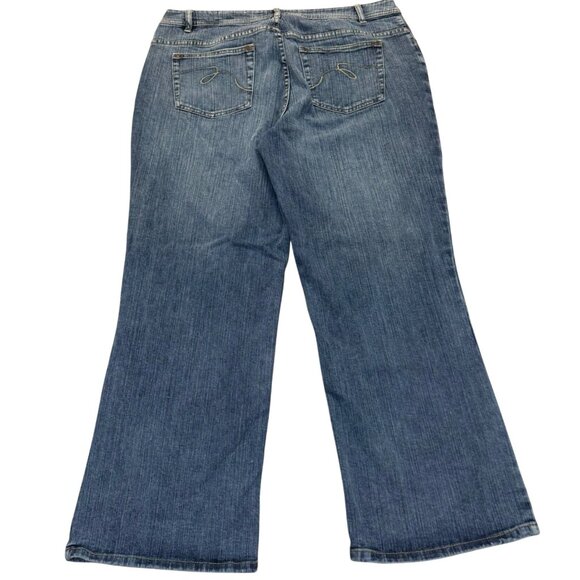 Faded Glory Bootcut Stretch Womens Jeans Plus Size 18 Petite Blue Denim Everyday - Picture 3 of 13